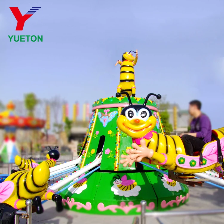 Hot Sale Funfair Attraction Amusement Park Manege Carnival Mechanical Game Mini Airplane Kids Rotary Bees Electric Plane Rides