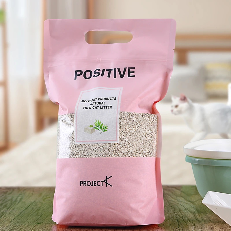 Dustfree and Efficient Crushed Tofu Cat Litter Supplier Dust Crushed Tofu Cat Litter 3 Seconds Clumping Natural