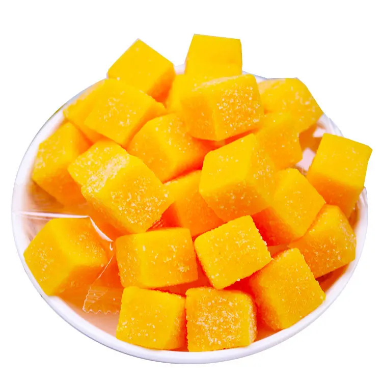 Delicious Jelly Fruity Candy Soft Mango Candy And Coconut Candy Cube