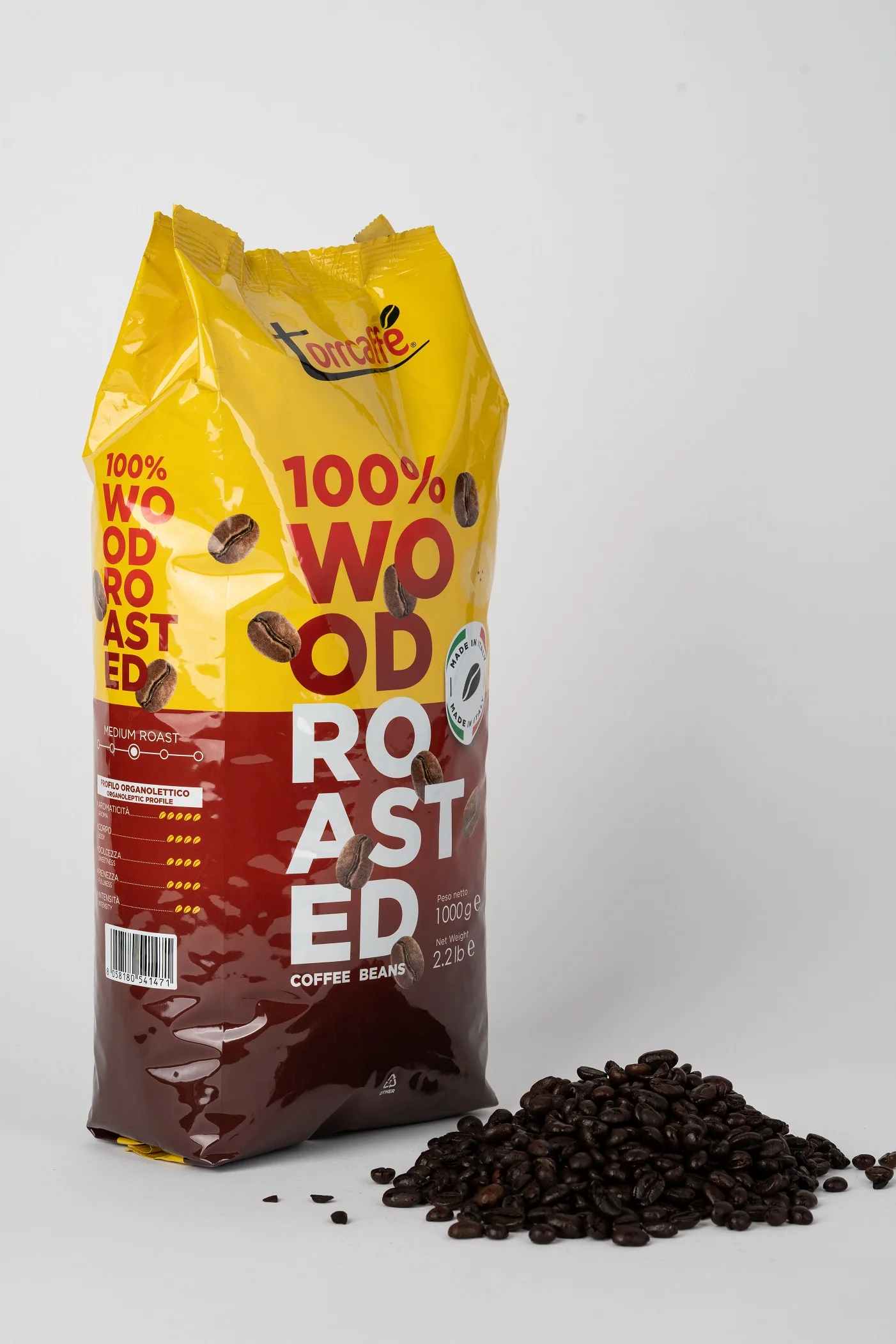 Torrcaffe Srl Brand Grinded Coffee Made In Italy Roasted 1 Kg Fresh Coffee Beans For Espresso Machine Or Grinder