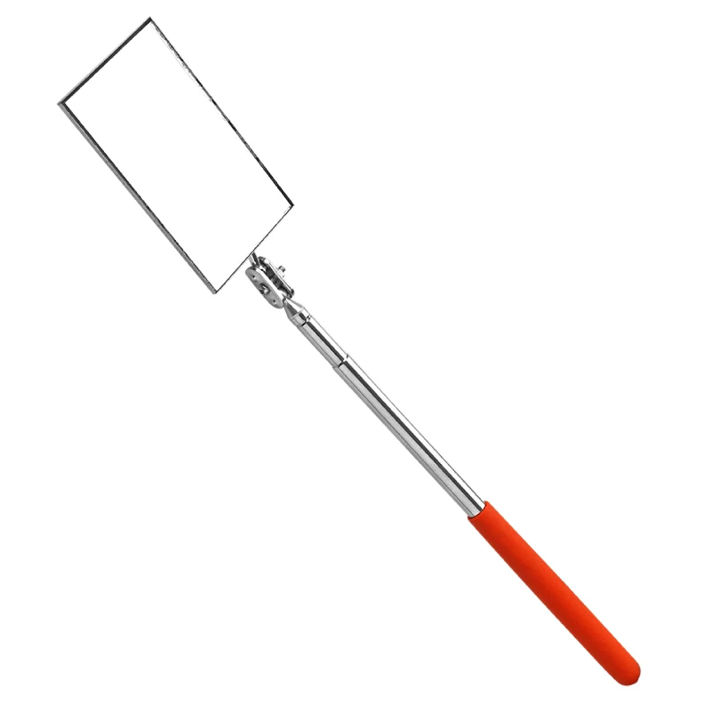 1pc Telescopic and Extending Square Rectangular  Inspection Mirror. Tilting Head Extendable from 315 to 480mm. OEM ODM Ready
