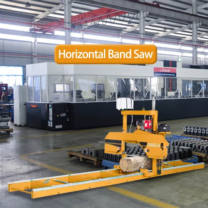 MJ375C Hot Sale Diesel Hortizontal Woodworking Band Saw For Log Timber
