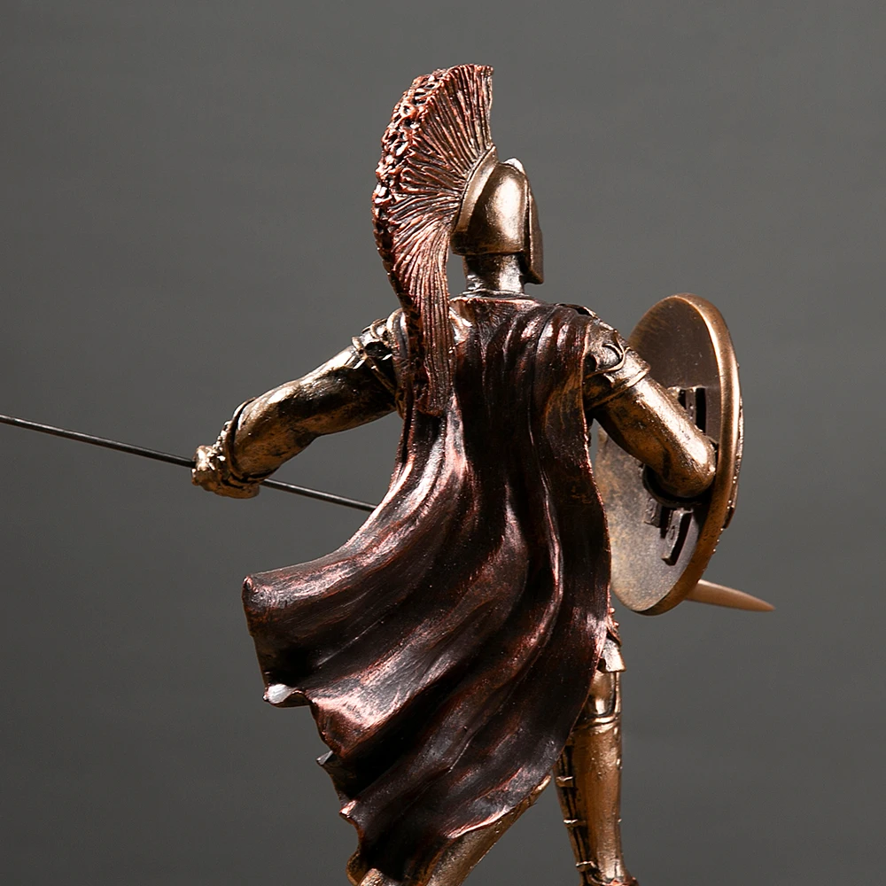 Armor Warrior Resin Figure Statue Medieval Knight Resin Sculpture Statue human statue sculpture  Warrior With Axe Shield  Armor
