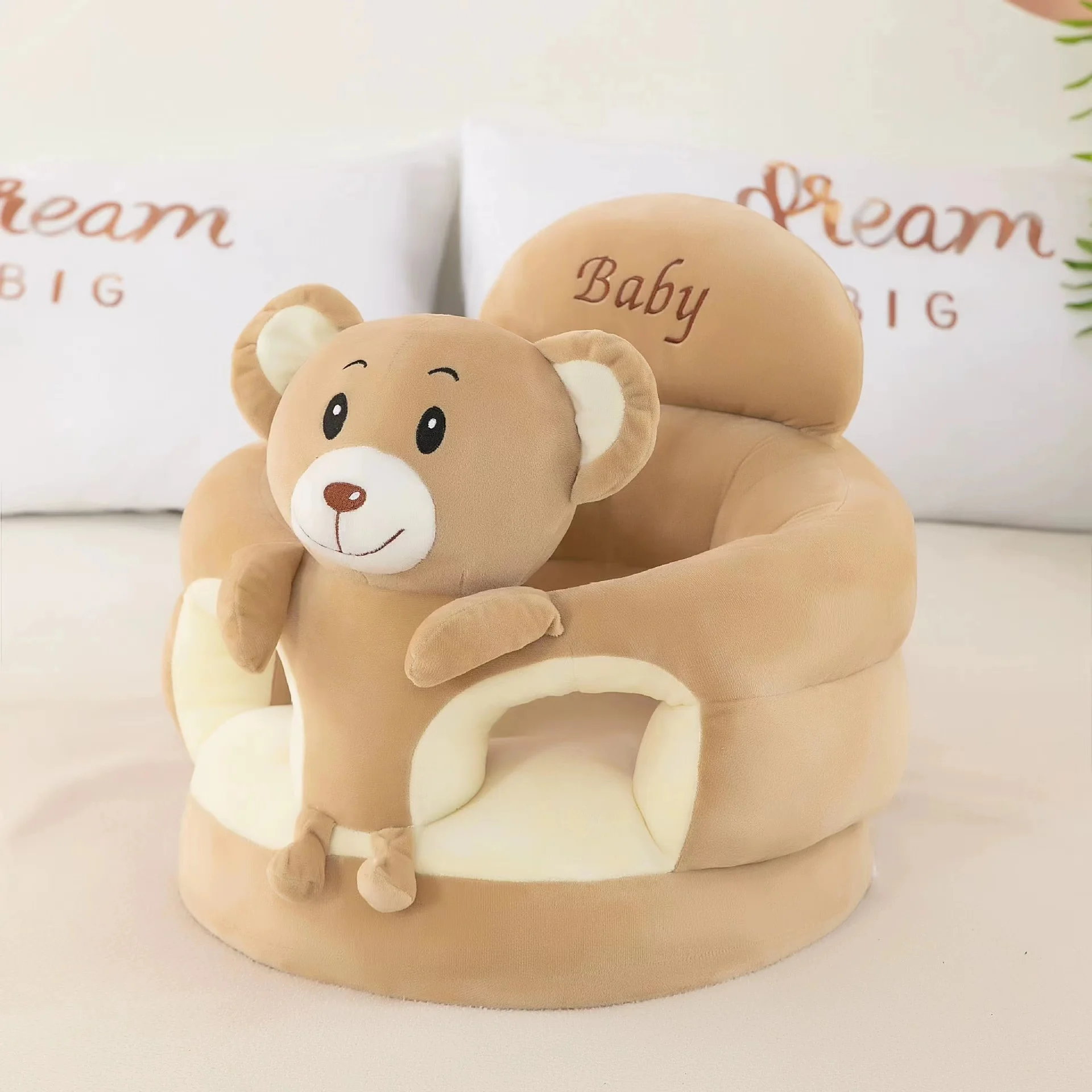 Factory Supply Baby Sit Learning Cushion Plush Rabbit Animal Sofa/Kids Chair Sofa Bed cover