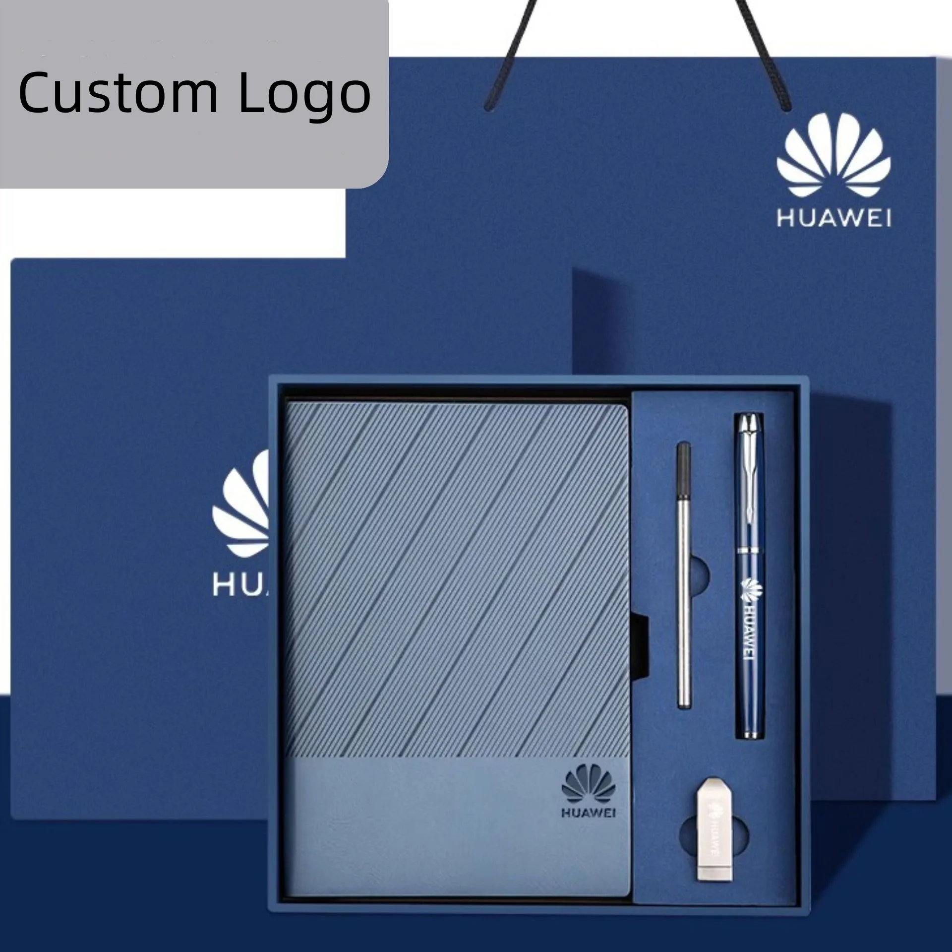 notebook and pen set low moq cheap price  customize logo school notebook set gift box set