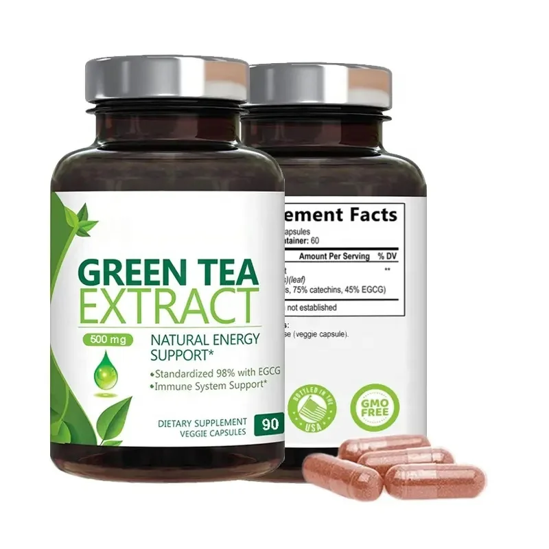 Капсулы для похудения OEM/ODM, для укрепления метаболизма и потери веса, экстракт плоского живота, зеленого чая, капсулы для похудения