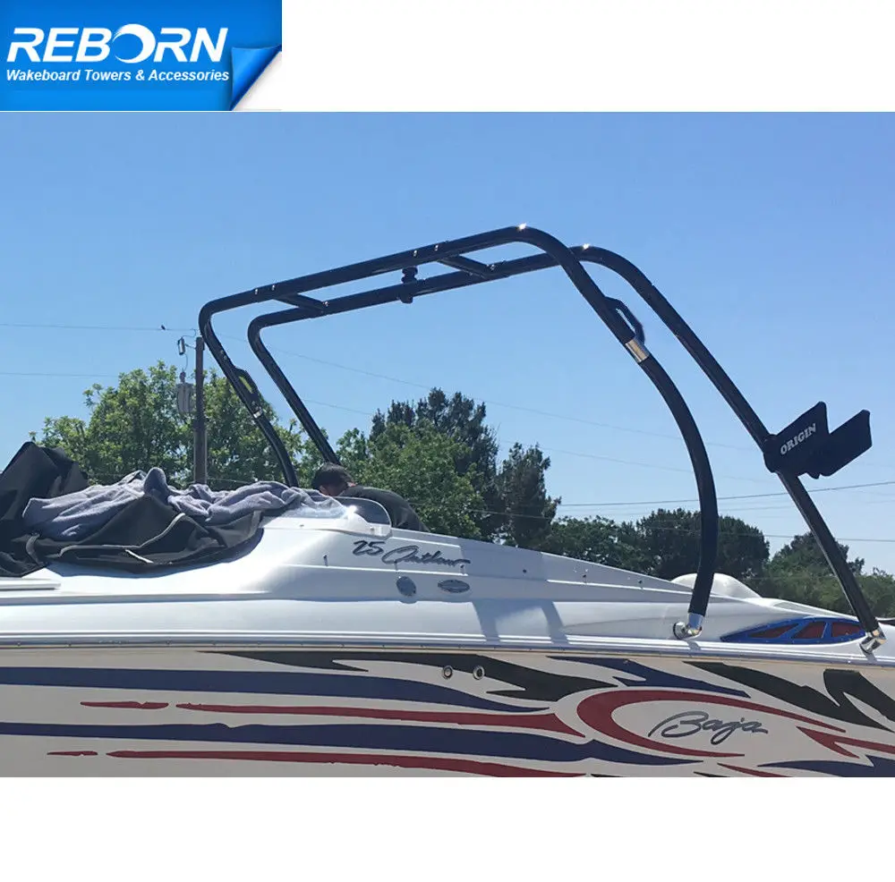 Reborn  Aluminium Thrust forward Facing Boat Wakeboard Tower Shinning Polished