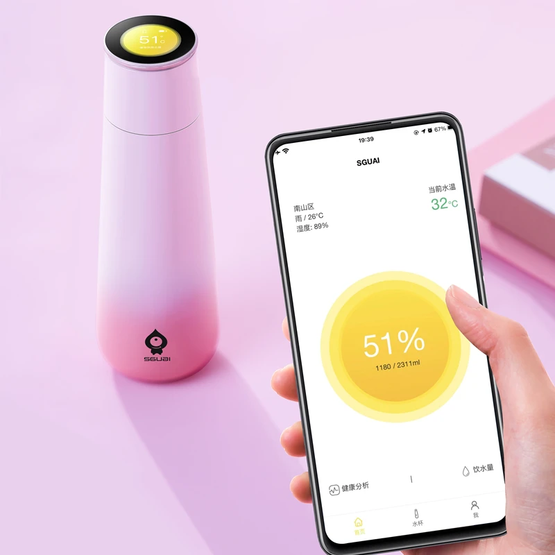 New Arrival Stainless Steel Hot Water Bottle Aquaflask Smart Bottle Water and Custom Labels