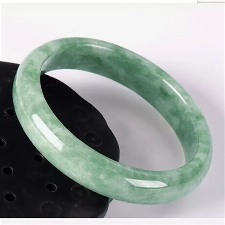 Natural Green Jade Bangle Bracelet Charm Fine Jewelry Accessories Hand-Carved Lucky Amulet Gifts for Women