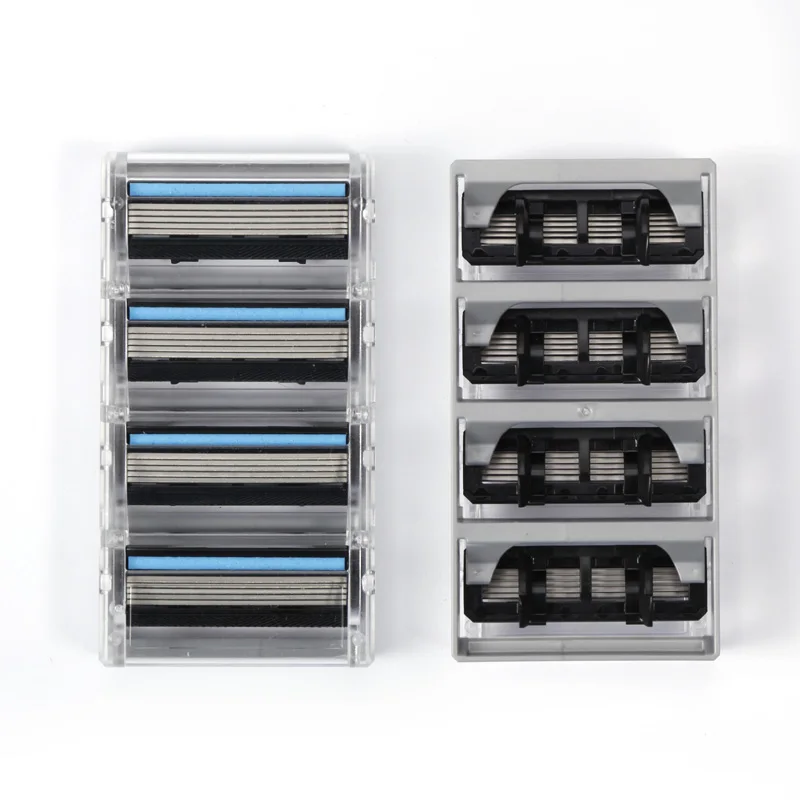 Custom Shape Man Plastic Shaving Razor Blade 5 Sharpener Blade Refills For Men