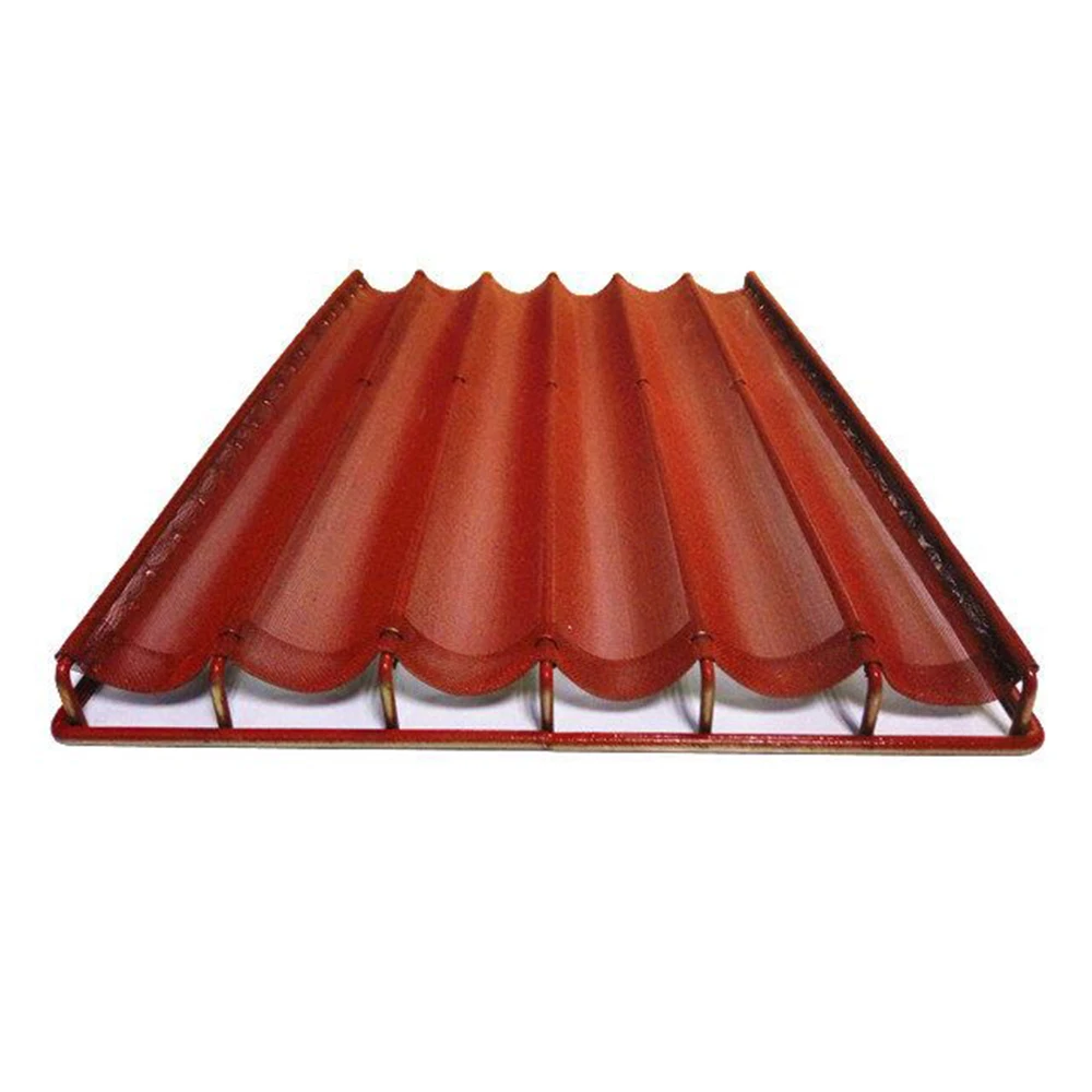 6 Rows Silicone Coating Stainless Steel Mesh Baguette Tray