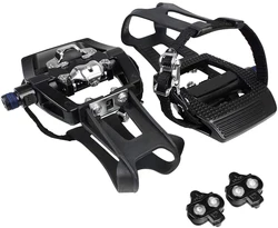 2022 New Product Bike Pedals Compatible 9/16' Pedals Cleats Included Bicycle Pedals With Toe Clips