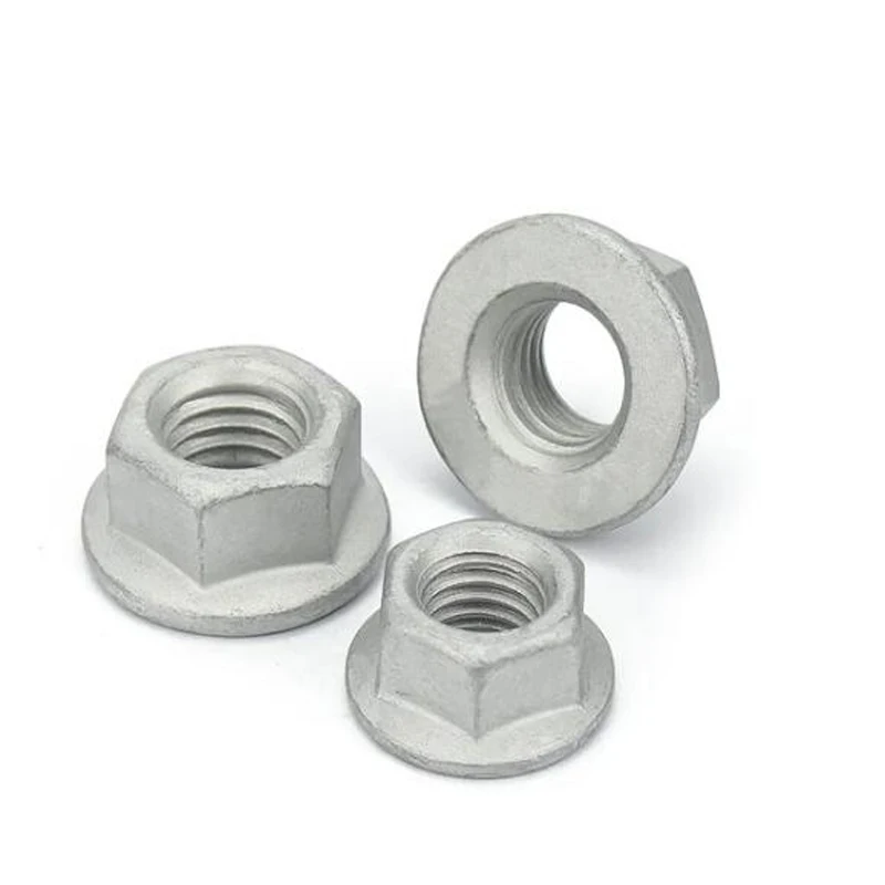 M20 M24 Class Grade 4.8 8.8 10. 9 12.9 Carbon Steel HDG Hot Dip Galvanized Serrated Hex Hexagon Flange Nut DIN6923