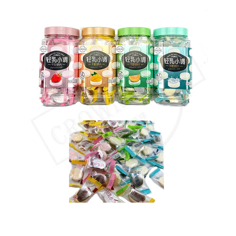 
Dry hard milk tablet candy professional manufacturer dry hard candy milk powder calcium carbonate powder chewable tablet candy 