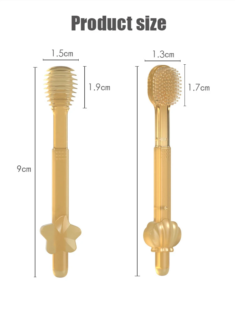 Newborn Baby Teeth Dental Care Infant Brush 360 Degree Oral Cleaning Baby Tongue Brush Toothbrush Kit