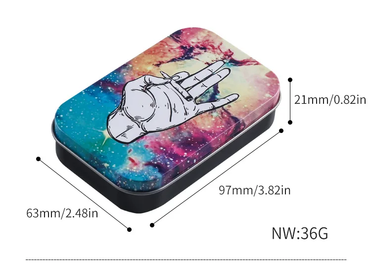 Fashion Tin Storage Box Tobacco Humidor Rolling Paper Box Cigarettes Cases Boxes Holder Smoking Accessories