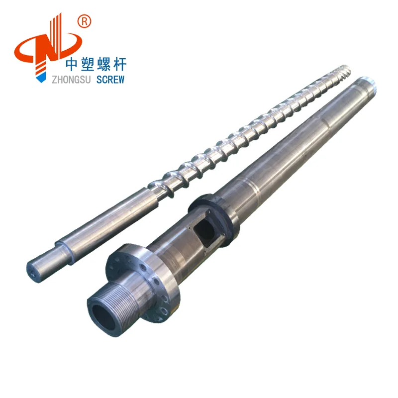 bimetallic single plastic extruder screw barrel for sheet /profile/board