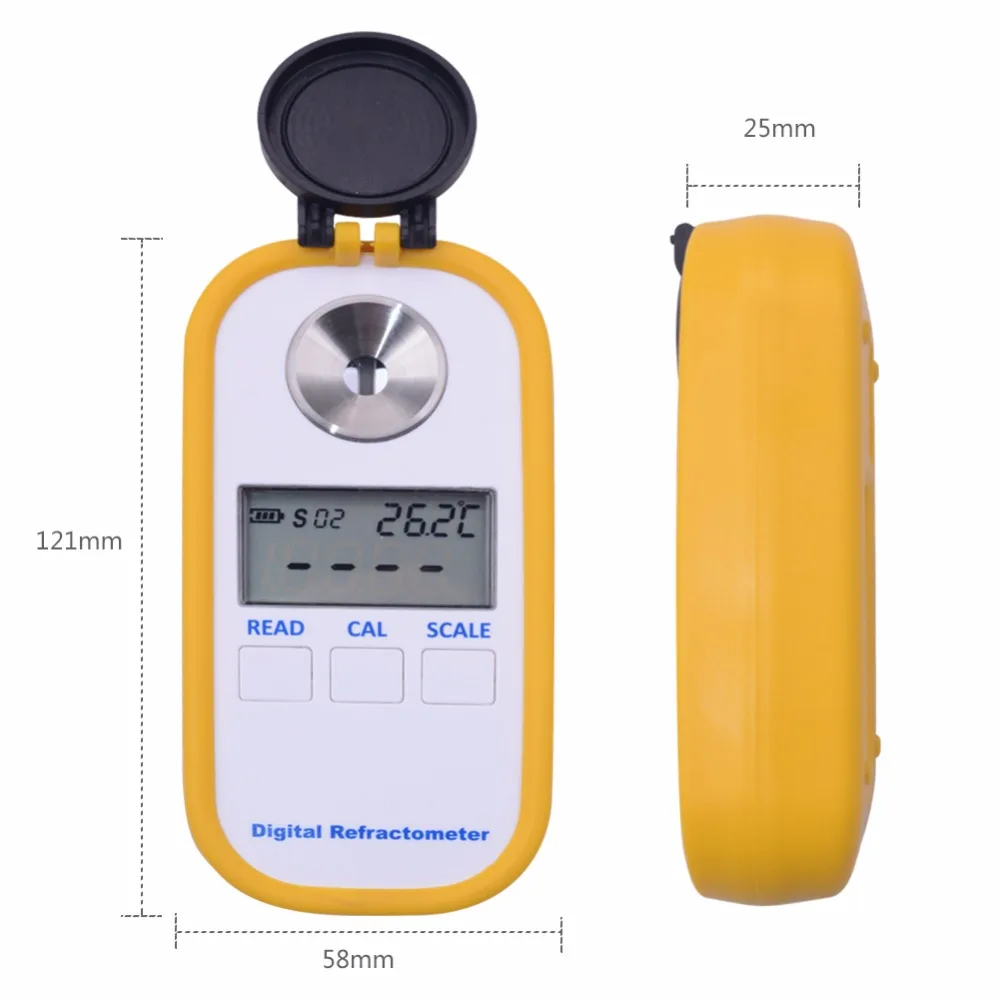 YIERYI digital 0-50% digital beer refractometer Refractive Index Refractometer beer handheld Portable accurate