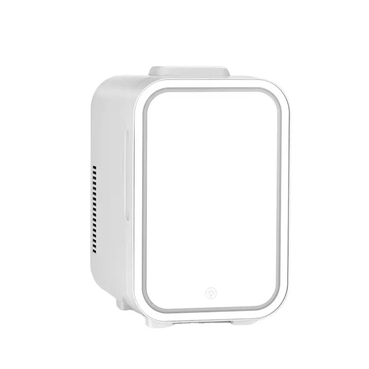 
8L Small Portable Cosmetic Skincare Refrigerator LED Light Mirror Door Display Bedroom Makeup Beauty Mini Fridge 