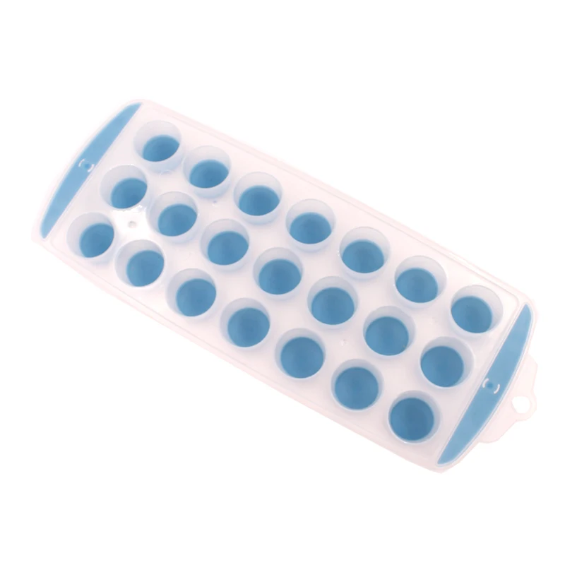 Hot 21cube Ice Cube Tray Easy Pop Maker Ice Cube Plastic Silicone Mould