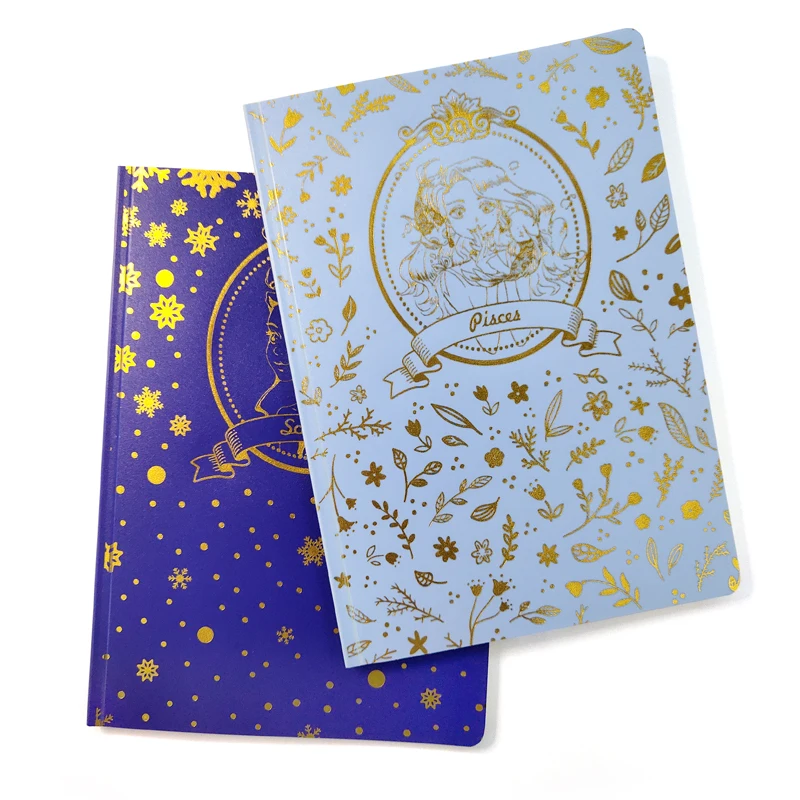 
12 designs constellation full hot stamping PP notebook hot sales High Quality notebooks with Best Price 
