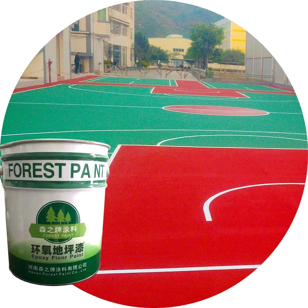 Direct factory sale price washable epoxy rubber floor paint sports flooring coating for outside