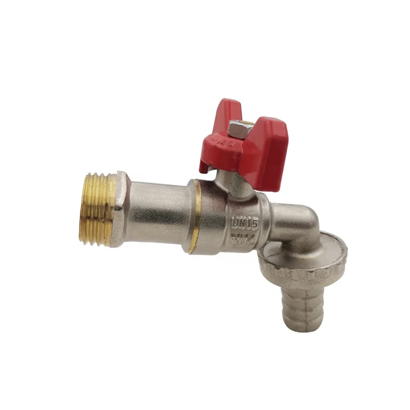 brass outdoor garden hose bibcock with butterfly handle wall mounted basin water tap