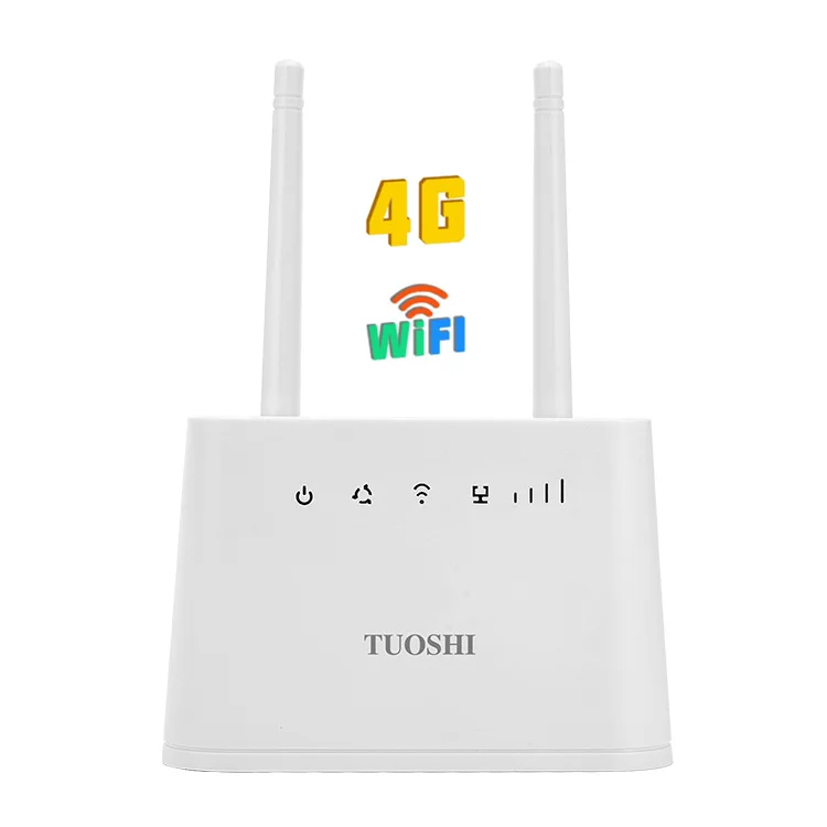 TUOSHI optional battery SMA RJ11 Voice 4g LTE CPE Band Lock WPS SMS Cat4 300Mbps Unlocked Sim card 4G router wifi wireless