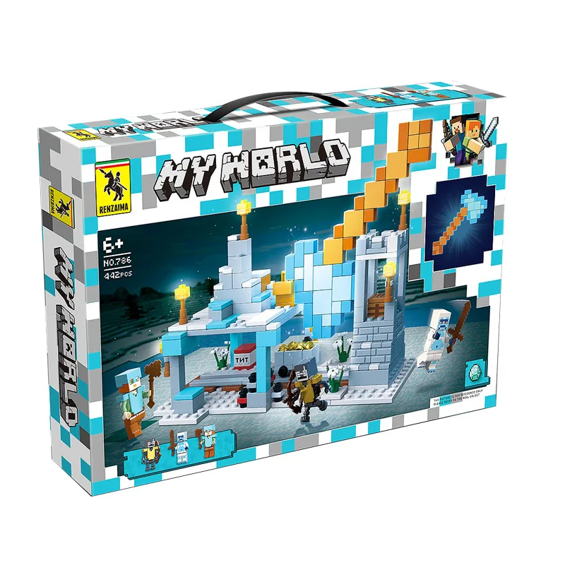 542 pcs Building Set Construction Toy with Buildable House Baby Zombie and Animal Figures Game Inspired Blocks Toys