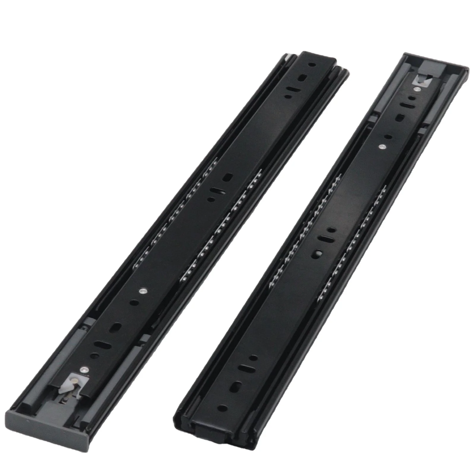 New Style Telescopic Slide Rebounder Full Extension Channel Rails Ball Bearing Cabinet Drawer Slides