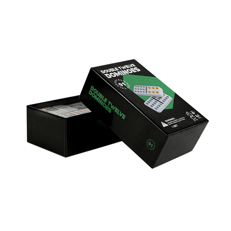 Double 12 plastic domino in tin box for 4 player