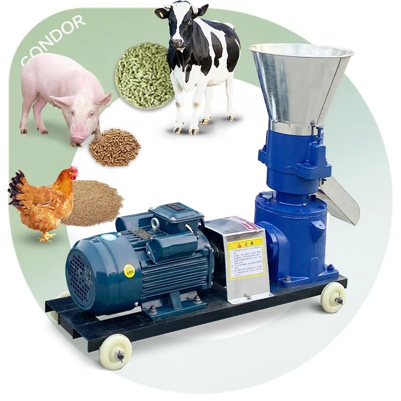 Pelletizing 150 Mm Rice Bran Pellet No Motor 100kg per Hour Fish Feed Machine for Chickens Make Grass