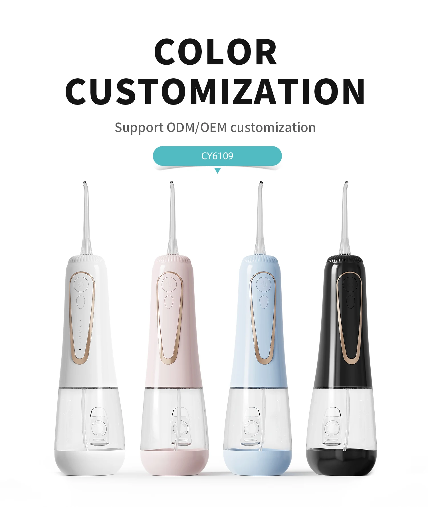 KANGYU portable dental water flosser black cordless oral irrigator custom best small usb smart water flosser