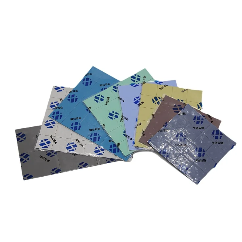 1.2W - 15W Insulation Thermal Conductive Silicone Sheet silicone thermal transfer pad thermal silicone pads for battery CPU