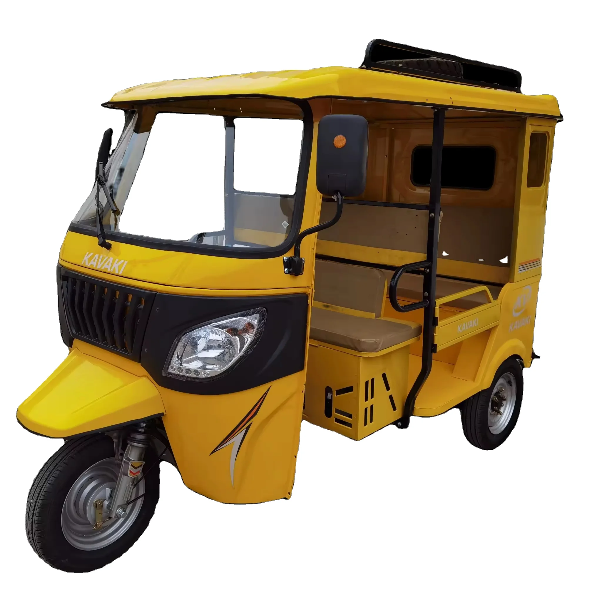 Guangzhou KAVAKI Factory 200cc water cooled engine double seat 6-8 person Bajaj passenger tricycle tuk tuk