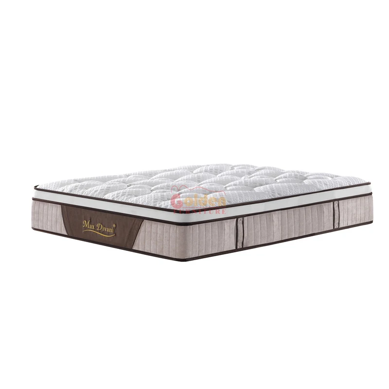 high quality euro top king size hybrid pocket coil spring orthopedic mattress manufacturer