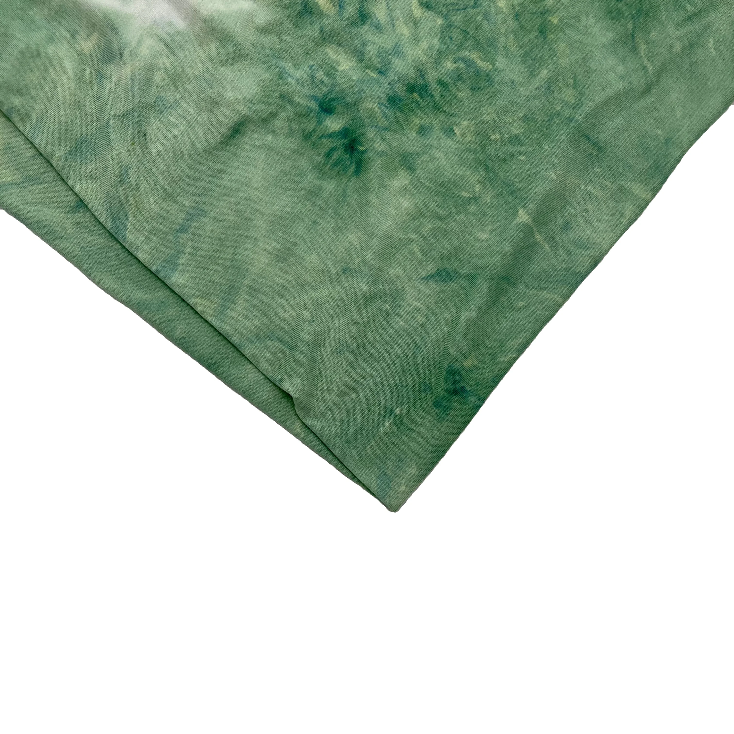 Самый продаваемый зеленый галстук красящий принт Материал спандекс ткань для купальников