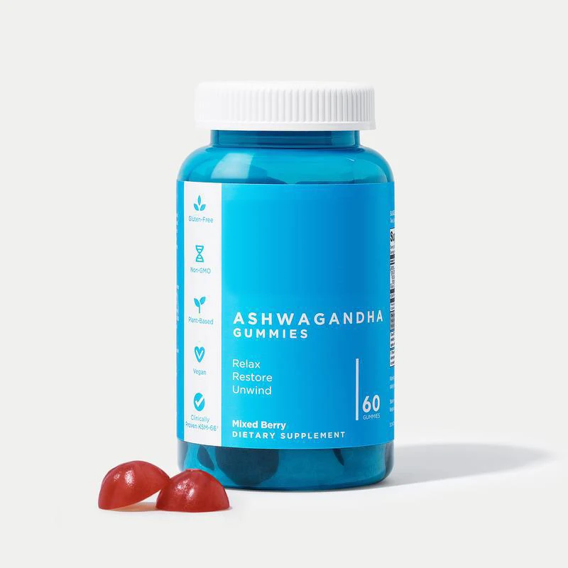 OEM Hot Sale  Ashwagandha & Vitamin D Gummy Mixed Berry, KSM-66, Vegan, Plant Based, Non-GMO, Gluten-Free & Gelatin Free Relax