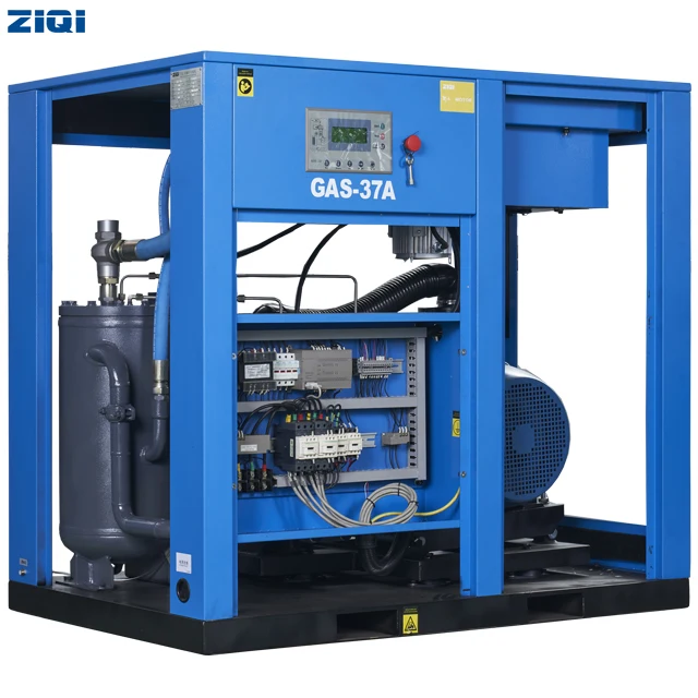 customized stationary electrical low noise single stage energy saving screw 37kw 415v 240cfm air compressor from china