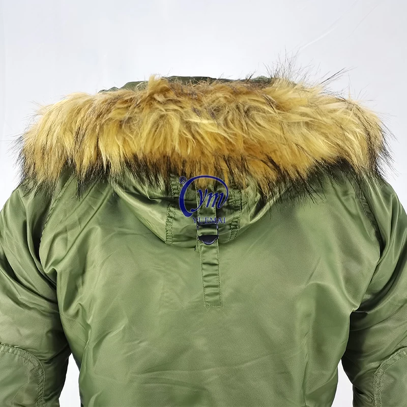N3b Fur Hooded Thick Warm Men Winter Tactical Parka Russian Winter Coat
