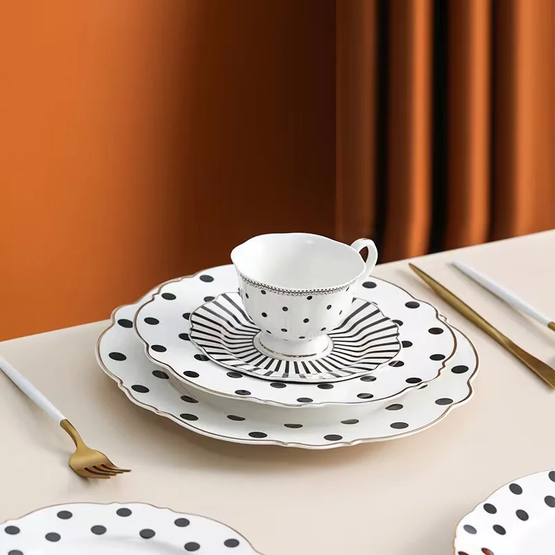 2024 Nordic Cream Simple Style Ceramic Dinnerware Set Sale By Piece And Sets Of Bowls & Dishes & Plates For Home Dining Room