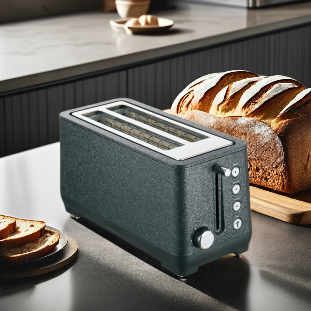 KRON 4-Slice Stainless Steel Bread Toaster with Automatic Mechanical Timer New Arrival for Kitchen & Hotel Use