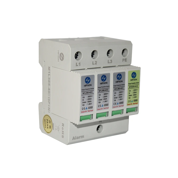 
HPXIN M1L385-40II(3P + N) горячая Распродажа 220v стабилизатор напряжения Молния защитное устройство для энергии SPD 