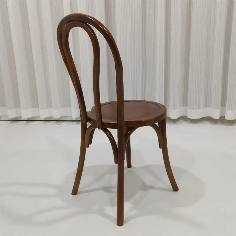 Beech solid wood wedding banquet chair X backrest Thonet chair solid wood dining chair for event