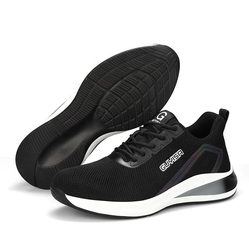GUYISA Lightweight PU outsole steel toe safety shoes breathable anti-puncture material safety shoes for outdoor work