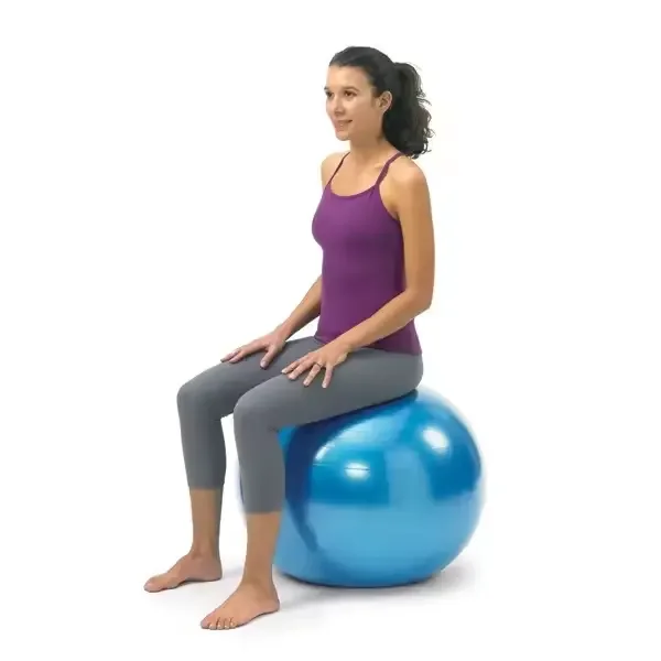 Wholesale Eco-Friendly PVC Exercise Yoga Ball Soft Durable Pilates Fitness Ball custom size with Massage Feature