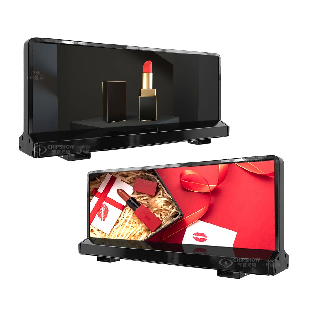 P4 Led Digital Signs Advertising Screens For Cars Double Sided Outdoor Scrolling Taxi Top Led Car Display