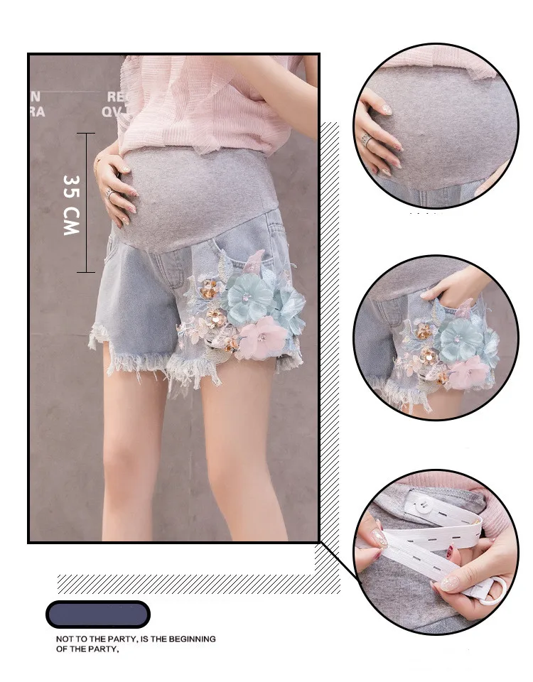 
2020 summer maternity wear denim shorts three-point pants 