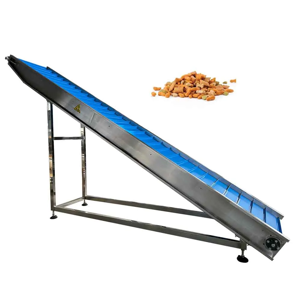 Factory price professional customized climbing conveyor for bulk material , grain , dough