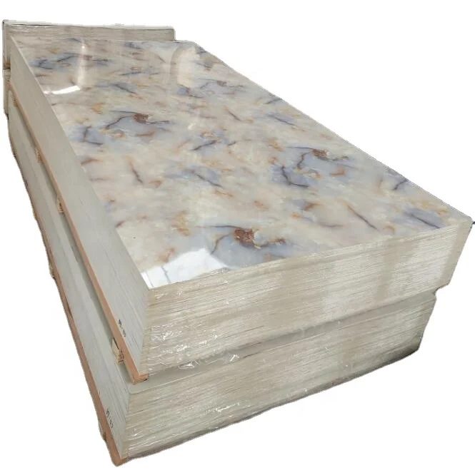Modern Style Waterproof 2mm 3mm 4ft*8ft Marble Design Wall Decor PVC Acrylic Sheet Plastic Board for Construction